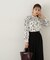 モノトーンフラワーフリルブラウス　24AW