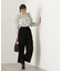 モノトーンフラワーフリルブラウス　24AW