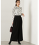 モノトーンフラワーフリルブラウス　24AW
