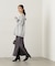 スリット入りサテンナロースカート　24AW