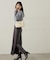 スリット入りサテンナロースカート　24AW