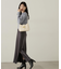 スリット入りサテンナロースカート　24AW