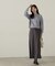 スリット入りサテンナロースカート　24AW