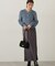 スリット入りサテンナロースカート　24AW