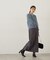 スリット入りサテンナロースカート　24AW