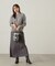 スリット入りサテンナロースカート　24AW