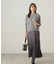 スリット入りサテンナロースカート　24AW