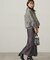 スリット入りサテンナロースカート　24AW