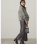 スリット入りサテンナロースカート　24AW