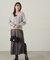 スリット入りサテンナロースカート　24AW