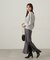 スリット入りサテンナロースカート　24AW