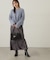 スリット入りサテンナロースカート　24AW