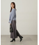スリット入りサテンナロースカート　24AW