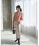 スリット入りサテンナロースカート　24AW