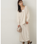 スリット入りサテンナロースカート　24AW