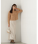 スリット入りサテンナロースカート　24AW