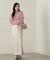スリット入りサテンナロースカート　24AW
