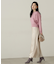スリット入りサテンナロースカート　24AW