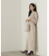 スリット入りサテンナロースカート　24AW