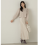 スリット入りサテンナロースカート　24AW