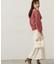 スリット入りサテンナロースカート　24AW