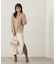 スリット入りサテンナロースカート　24AW