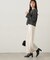 スリット入りサテンナロースカート　24AW