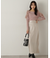 スリット入りサテンナロースカート　24AW