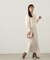 スリット入りサテンナロースカート　24AW