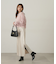 スリット入りサテンナロースカート　24AW