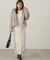 スリット入りサテンナロースカート　24AW