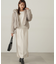 スリット入りサテンナロースカート　24AW