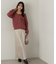 スリット入りサテンナロースカート　24AW
