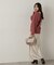 スリット入りサテンナロースカート　24AW