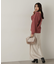 スリット入りサテンナロースカート　24AW