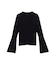 パールボタンモックネックリブニット　24AW