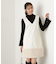 パールボタンモックネックリブニット　24AW