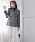 パールボタンモックネックリブニット　24AW