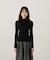 パールボタンモックネックリブニット　24AW