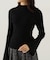 パールボタンモックネックリブニット　24AW