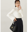 パールボタンモックネックリブニット　24AW