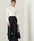 パールボタンモックネックリブニット　24AW