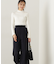 パールボタンモックネックリブニット　24AW