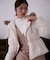 パールボタンモックネックリブニット　24AW