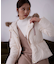 パールボタンモックネックリブニット　24AW