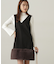 パールボタンモックネックリブニット　24AW