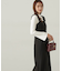パールボタンモックネックリブニット　24AW