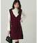 パールボタンモックネックリブニット　24AW