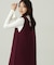 パールボタンモックネックリブニット　24AW
