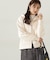 パールボタンモックネックリブニット　24AW